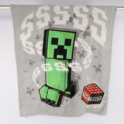 Blanket (Gray, Green, Black) from Minecraft Polyester