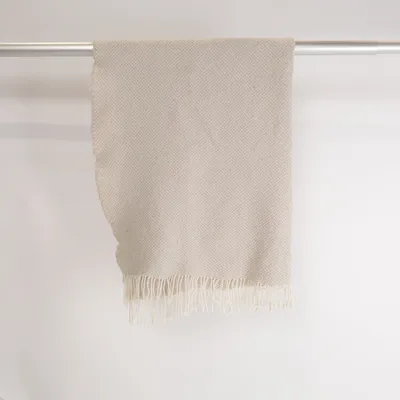 Blanket (Beige) from H&M Home Acrylic, Wool