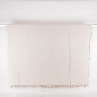 Blanket (Beige, White) from Home Sweet Home Cotton, Polyester