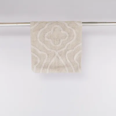 Tapis de salle de bain (Beige, Blanc)
