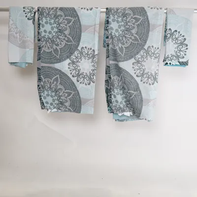 Parure de lit (Bleu, Gris, Blanc) de BPC Bonprix Collection Coton