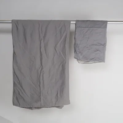 Parure de lit (Gris, Blanc) de Meradiso Coton