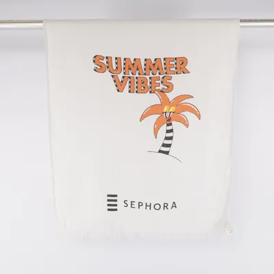 Strandhandduk (Vit, Orange, Svart) från Sephora Bomull