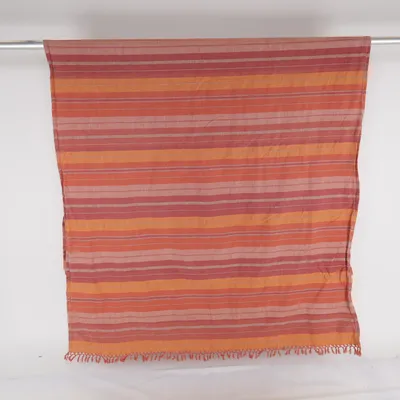 Plaid (Orange, Rød, Brun) fra Indiska Bomuld
