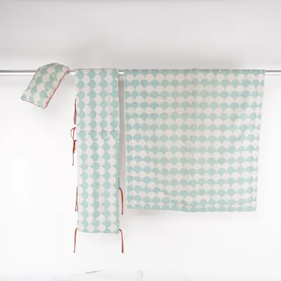 Cot bumper (Green, White) from Nobodinoz