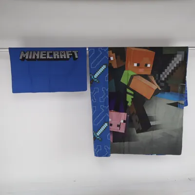 Bäddset (Blå, Flerfärgad) från Minecraft Bomull