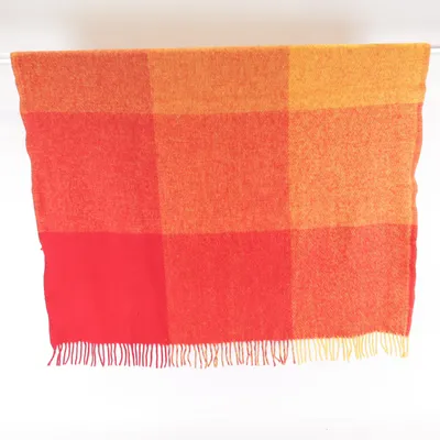 Pläd (Röd, Orange, Gul) från Kardelen Ull