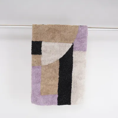 Ryamatta (Beige, Lila, Svart, Vit) från Rugvista Bomull