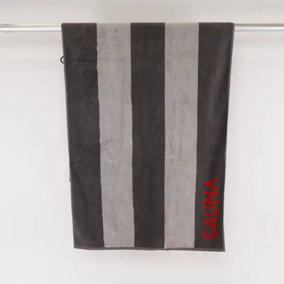 Badhanddoek (Grijs, Rood) van Cawo Katoen