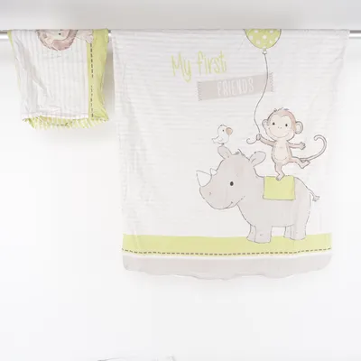 Bed set (Green, White, Multicolored) from Herding Cotton