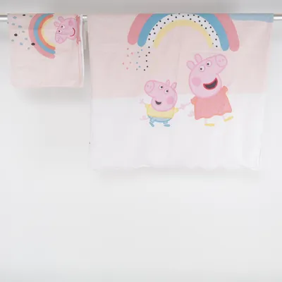 Sengesæt (Pink, Blå, Flerfarvet) fra Peppa Pig Bomuld