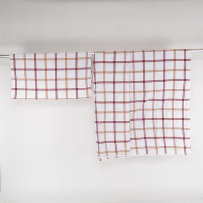 Parure de lit (Blanc, Rouge, Beige) de Elegante Coton