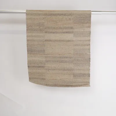 Fladvævet tæppe (Beige, Grå) fra H&M Home Bomuld, Polyester