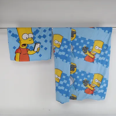 Påslakan (Blå, Gul, Flerfärgad) från The Simpsons Bomull