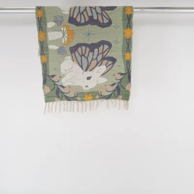 Vävd matta (Grön, Flerfärgad) från Urban Outfitters Bomull
