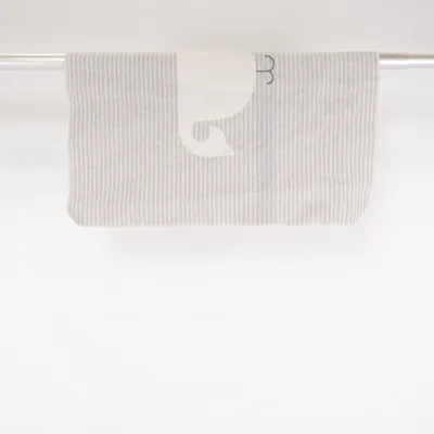 Baby blanket (Gray, White) from David Fussenegger Cotton, Viscose