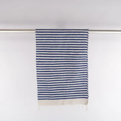 Tapis à poil court (Bleu, Blanc)