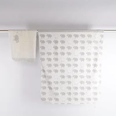 Parure de lit (Blanc, Gris) de Novitesse Coton biologique