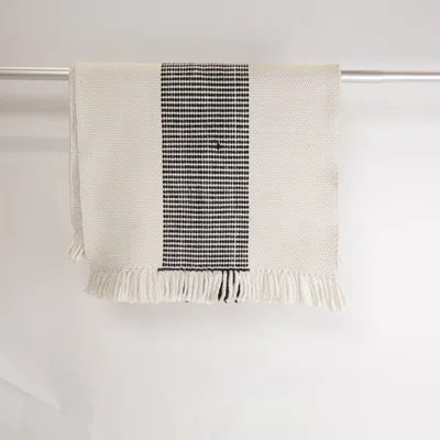Vävd matta (Vit, Svart) från Westwing Polyester