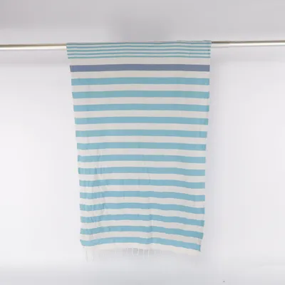 Serviette de plage (Bleu, Blanc) de Home Sweet Home