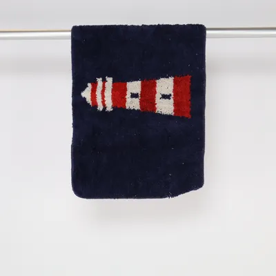 Badrumsmatta (Blå, Röd, Vit)