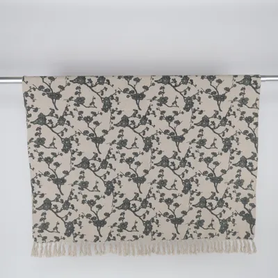 Filt (Beige, Grå) från Bloomingville Bomull, Polyester