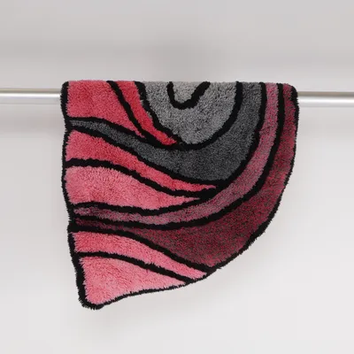 Hoogpolig vloerkleed (Roze, Grijs, Zwart) van Carat Acryl