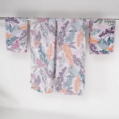 Bed set (Purple, Multicolored) from Meradiso Cotton, Polyester