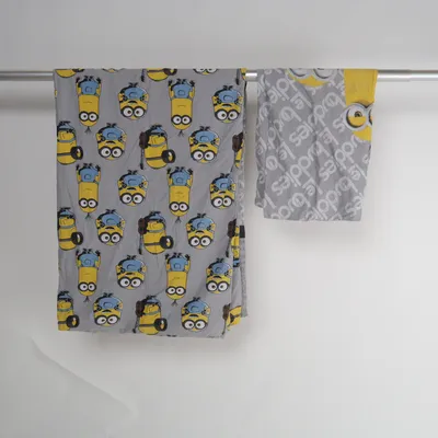 Bäddset (Grå, Gul, Blå) från Minions Bomull