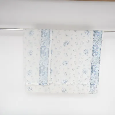 Shower curtain (White, Blue)
