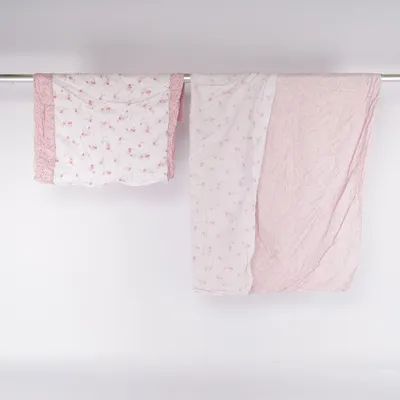 Sengesæt (Pink, Hvid) fra Janine Bomuld