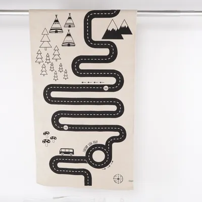 Tapis de jeu (Beige, Noir) de Oyoy Coton