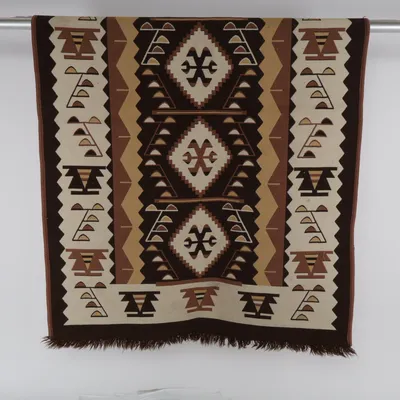 Fladvævet tæppe (Brun, Beige, Flerfarvet)
