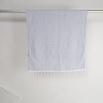 Beach towel (White, Blue) from Madame Coco