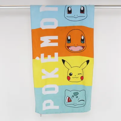 Badehåndklæde (Blå, Orange, Flerfarvet) fra Pokémon Bomuld