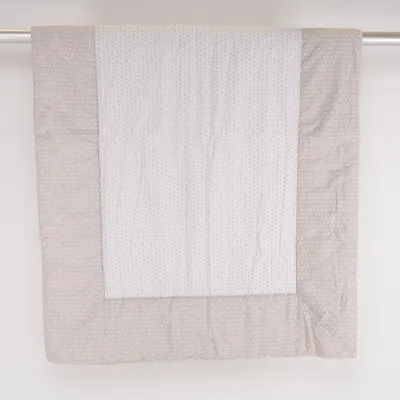 Baby blanket (Beige, White) from Alvi Cotton, Polyester