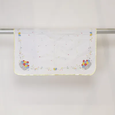Tablecloth (White, Multicolored) from Waltherschied Cotton