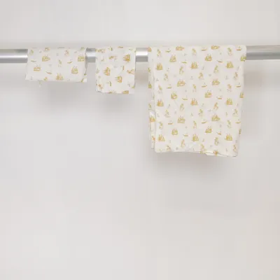 Parure de lit (Blanc, Or) de Minitude Coton
