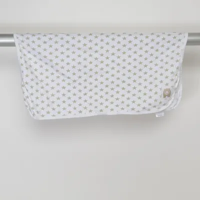 Baby deken (Wit, Beige) van Björna Katoen