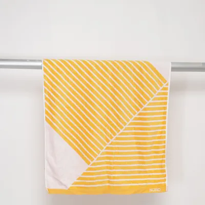 Serviette (Jaune, Blanc) de NJRD Coton biologique