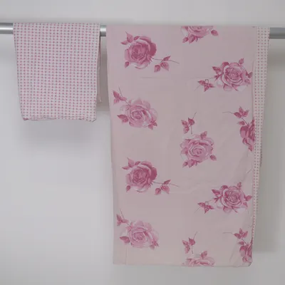 Housse de couette (Rose, Blanc) Coton