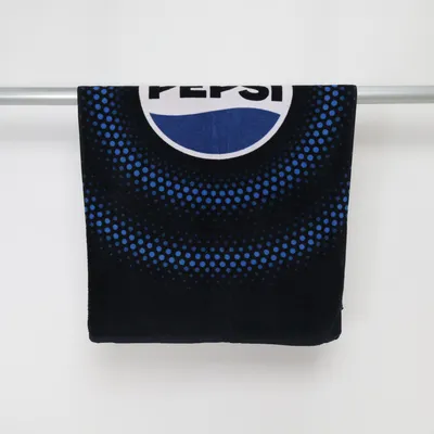 Serviette de plage (Noir, Bleu, Rouge, Blanc) de Pepsi Coton