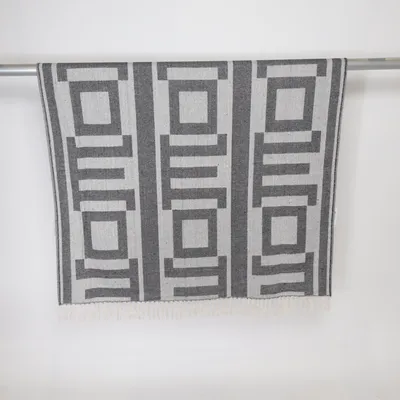Plaid (Noir, Blanc) de Morgan Madison Coton recyclé, Polyester recyclé