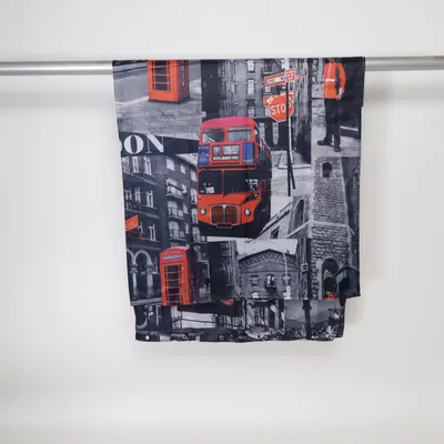 Douchegordijn (Zwart, Wit, Rood) van Solbacka Hemtextil Polyester