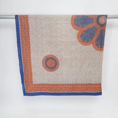 Nappe de pique-nique (Bleu, Beige, Orange) de SSP Coton