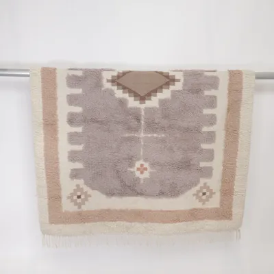 Vävd matta (Beige, Grå) från H&M Home Bomull, Ull