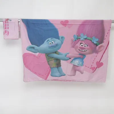Parure de lit (Rose, Bleu, Multicolore) de Dreamworks Trolls Coton
