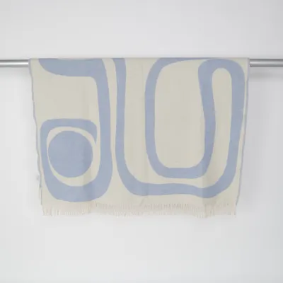 Plaid (White, Blue) from Melimeli Wool
