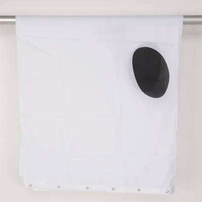 Duschdraperi (Vit, Svart) från Rusta Polyester thumbnail 1