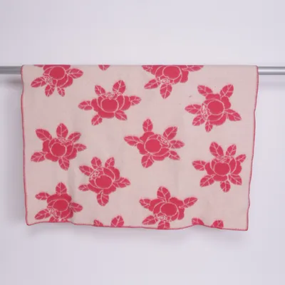 Filt (Rosa) från Klippan Bomull, Ull